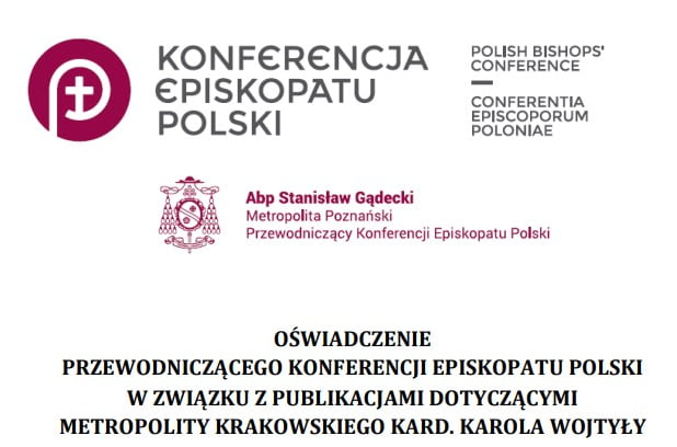 Oświadczenie Przewodniczącego Konferencji Episkopatu Polski w związku z publikacjami dotyczącymi Metropolity Krakowskiego kard. Karola Wojtyły