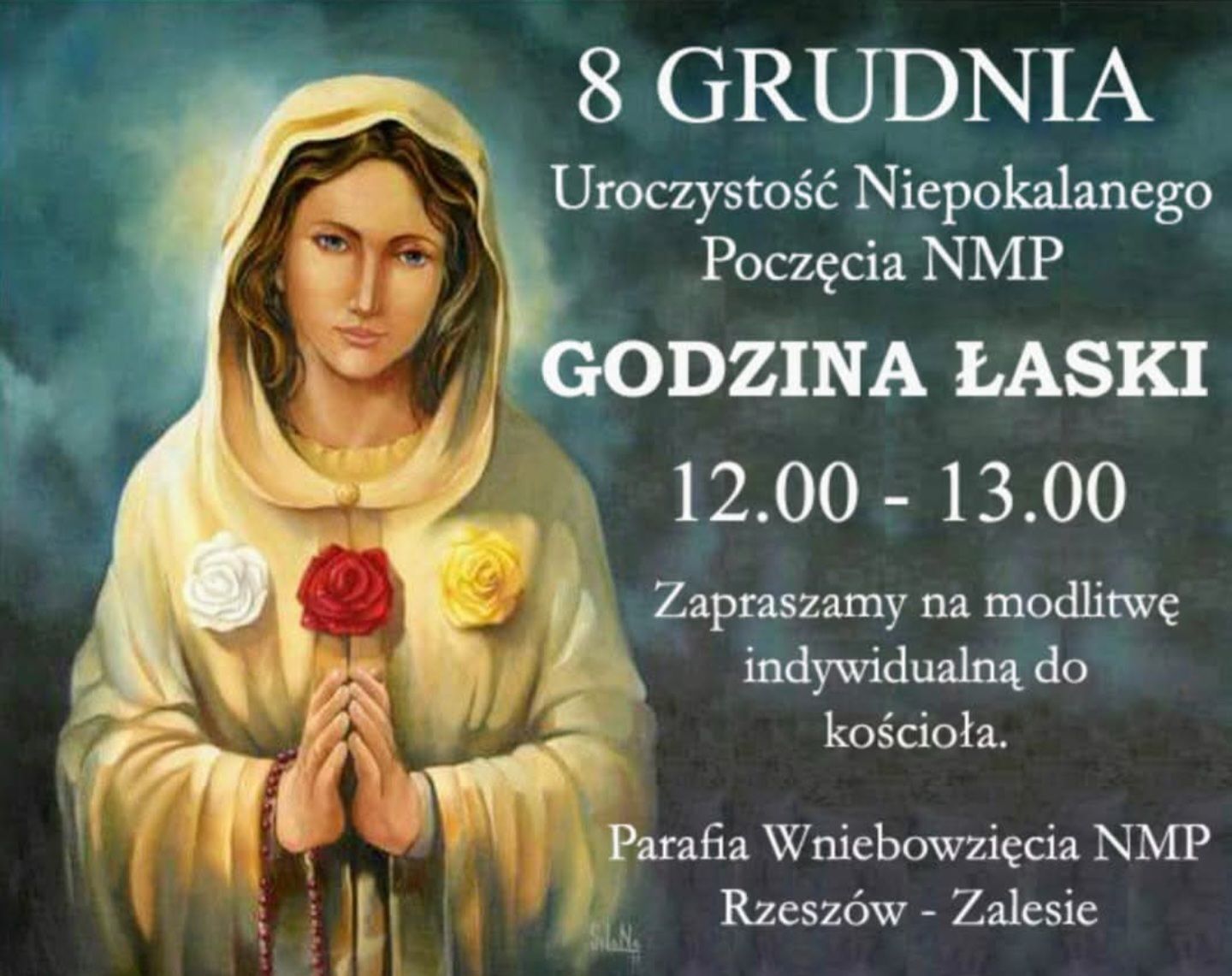 8 grudnia - Uroczystość Niepokalanego Poczęcia NMP