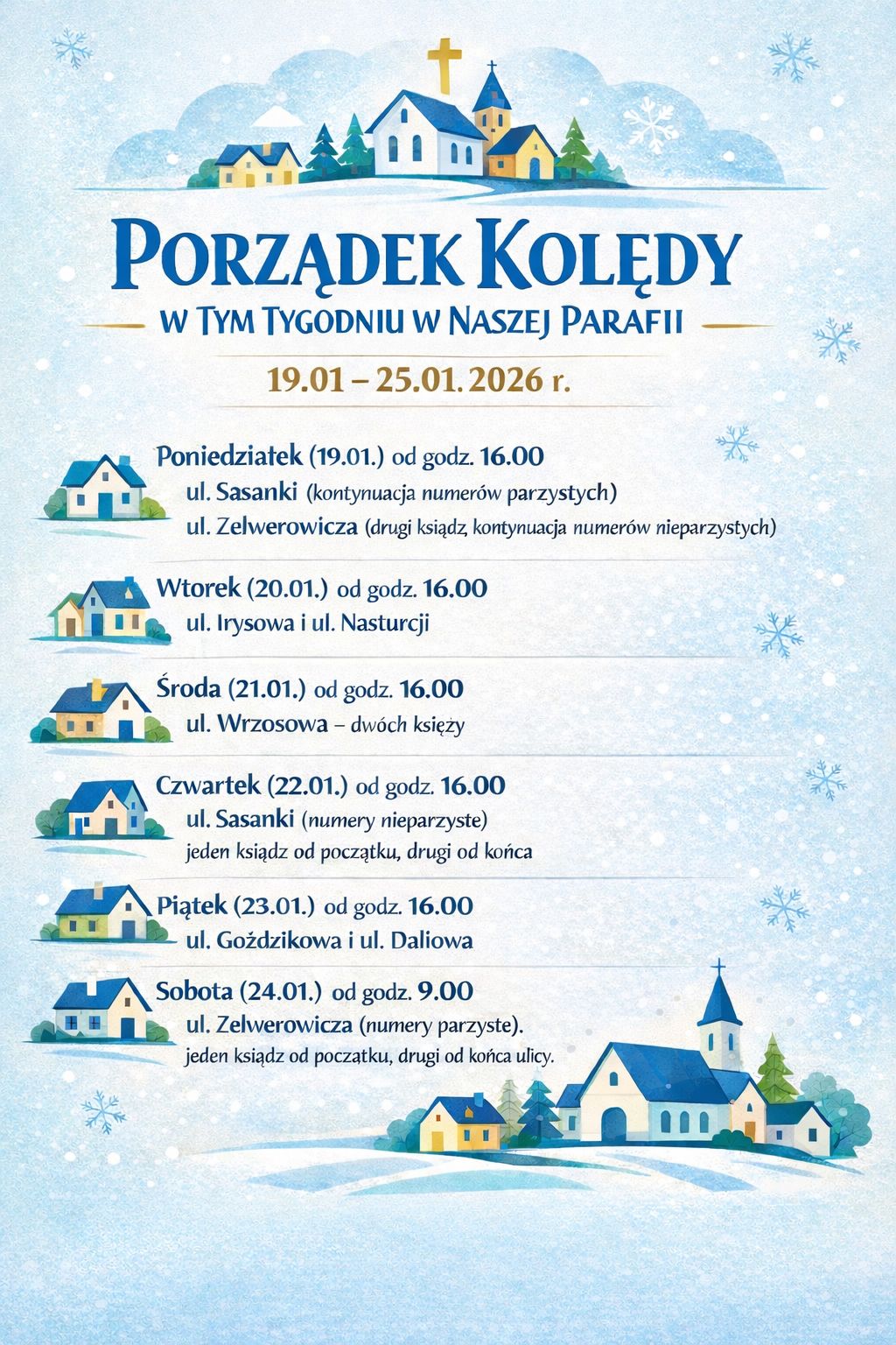 Kolęda – odwiedziny mieszkańców